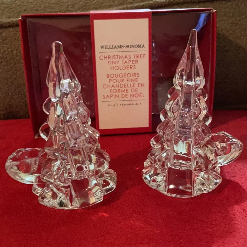 Williams Sonoma Cmas Tree Tiny Taper Holders!